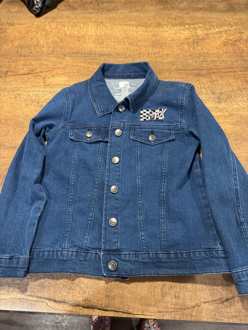 MTV Dark Blue Denim Kids' Jean Jacket with Patch